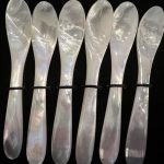 Set 6 cucharas delgadas de nácar para caviar
