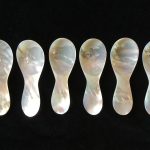 Set 6 cucharas  de nácar  para caviar