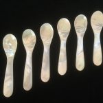 Set 6 cucharas de nácar para caviar